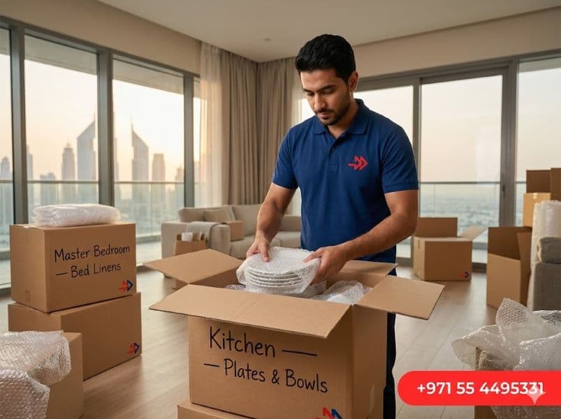 room by room packing labeling in dubai